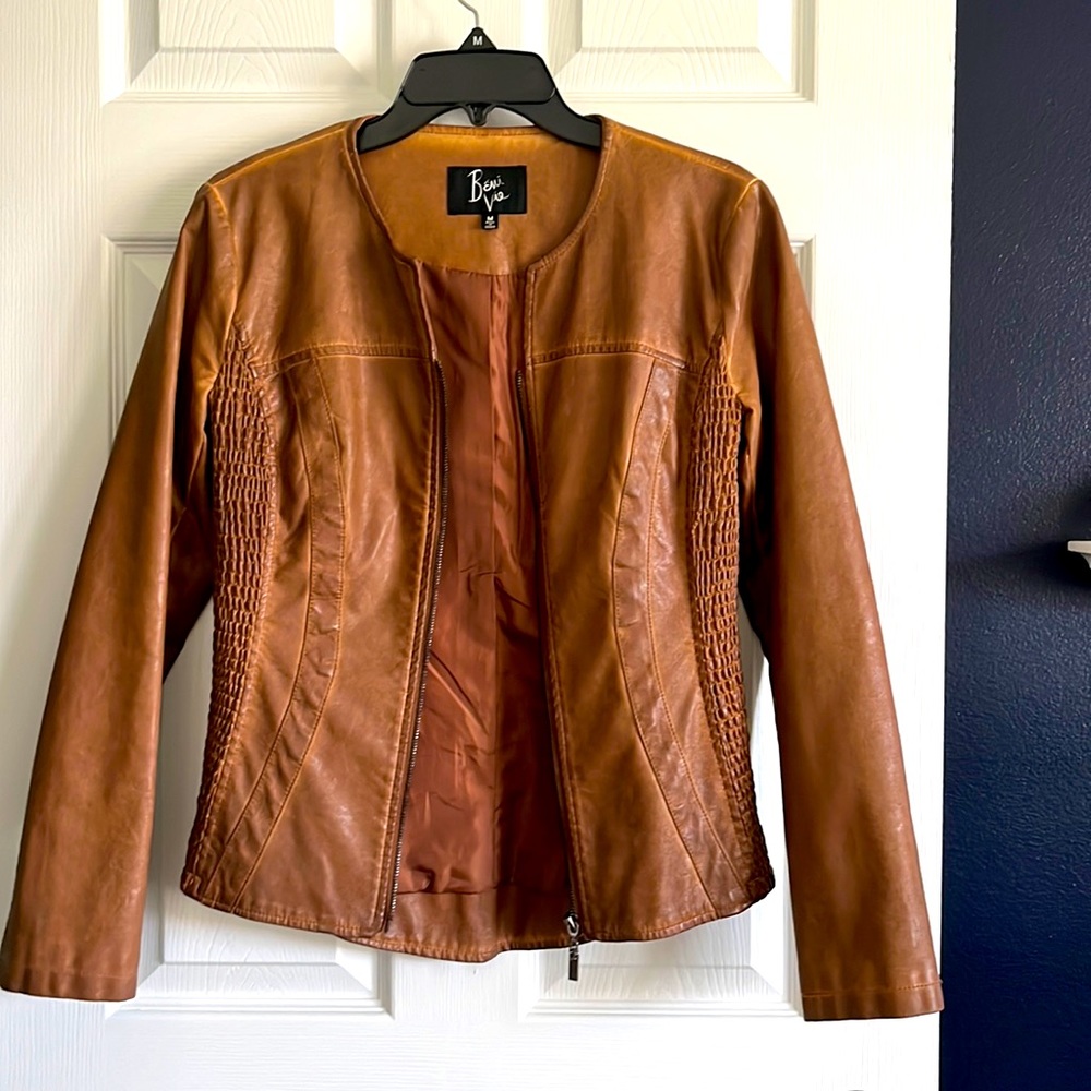 Leather look jacket